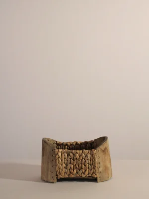 vaso de madeira tranÇado