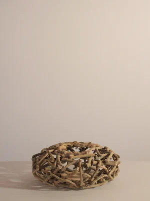 centro de mesa em madeira